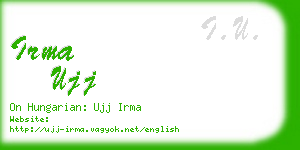irma ujj business card